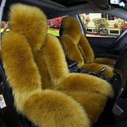 Sheepskin wool car seat cushion, view 8 - MRSLM