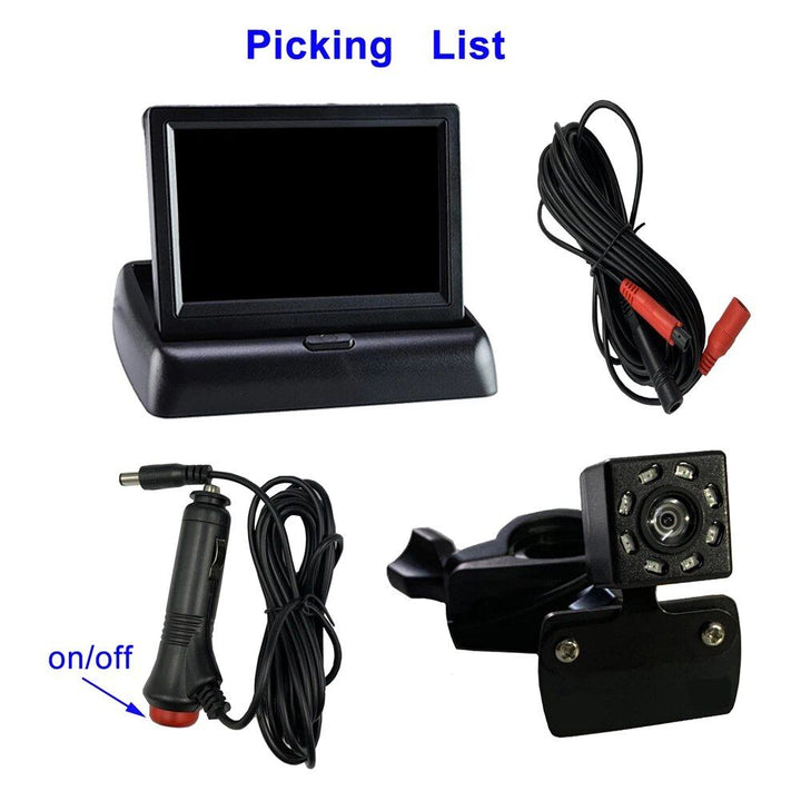 5" HD Baby Car Mirror Monitor: Infrared Night Vision, 150° View, Foldable LCD