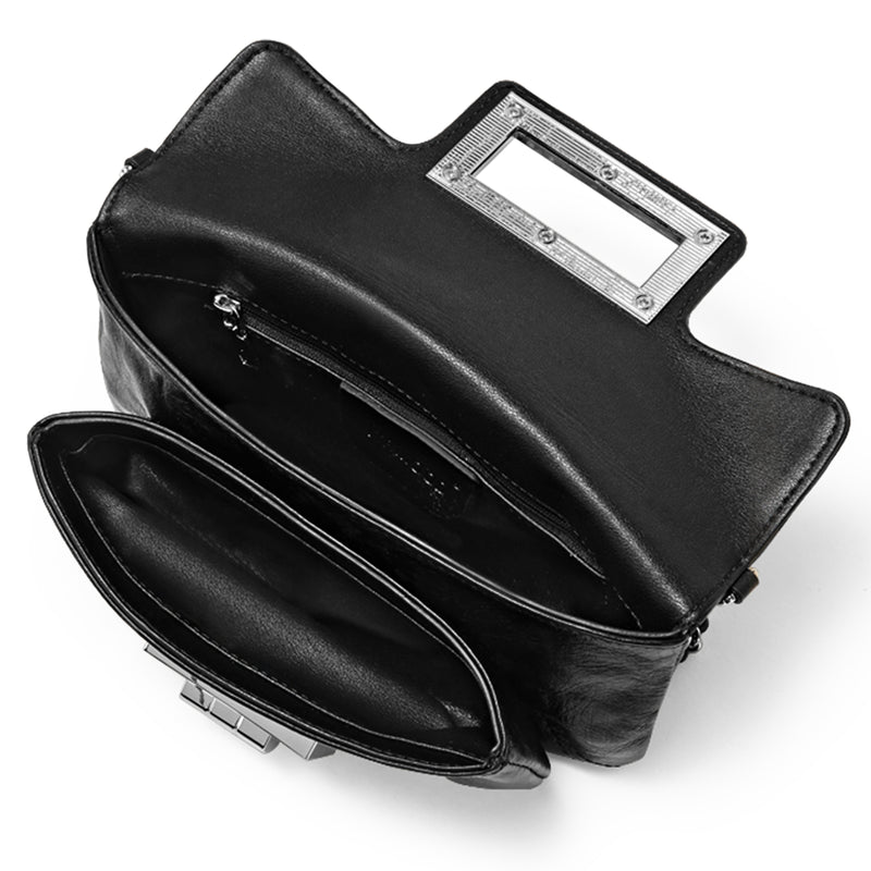 retro leather chain shoulder bag, view 5 - MRSLM