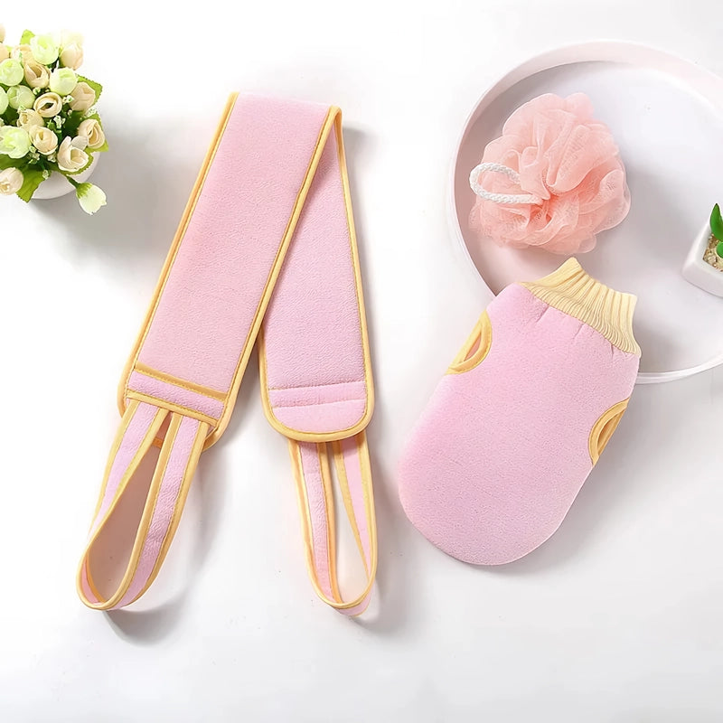 3-piece exfoliating bath set, view 2 - MRSLM