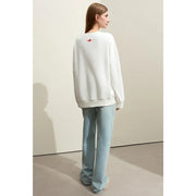 minimalist embroidered pullover for women, view 10 - MRSLM