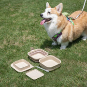 portable double folding pet bowl, view 7 - MRSLM
