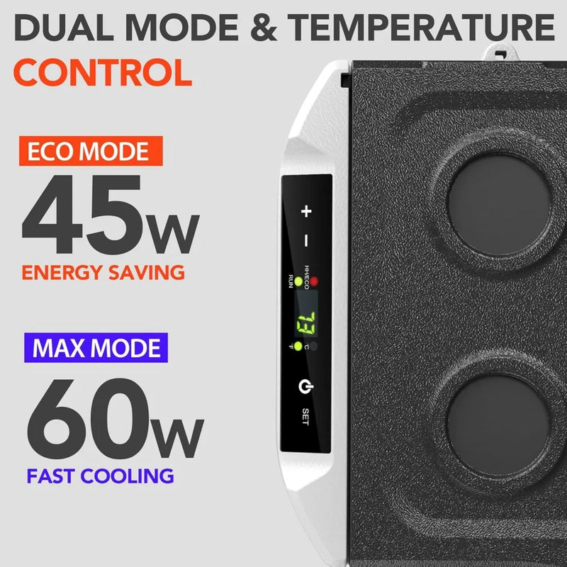 Refrigerador portátil elétrico para carro, 12V, 32QT (30L), com compressor.