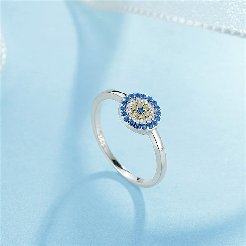 blue sterling silver ring, view 2 - MRSLM