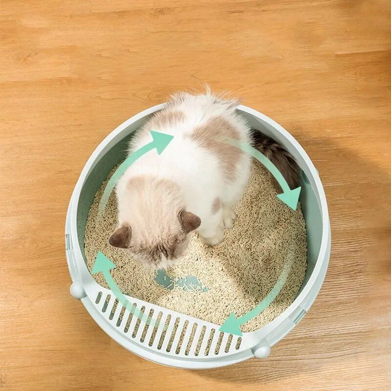 semi-closed cat litter box, view 7 - MRSLM