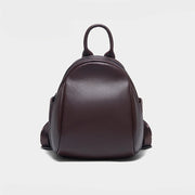 Deep coffee leather backpack for women, view 7 - MRSLM