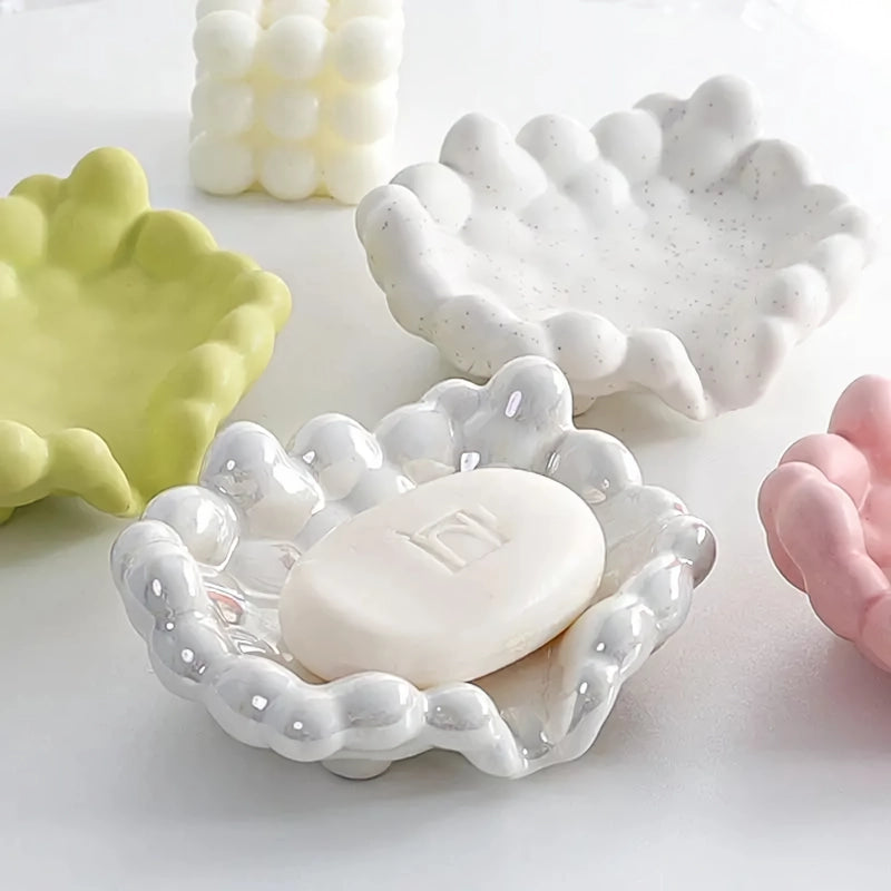 ceramic cloud drain soap dish - MRSLM