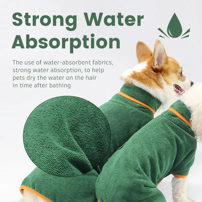 Microfiber dog bathrobe towel, view 9 - MRSLM
