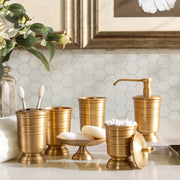 golden retro brushed brass bathroom set - MRSLM