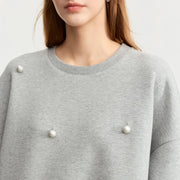 oversized casual pullover with embroidered flares, view 2 - MRSLM