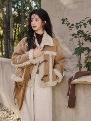 vintage lamb wool button jacket, view 7 - MRSLM