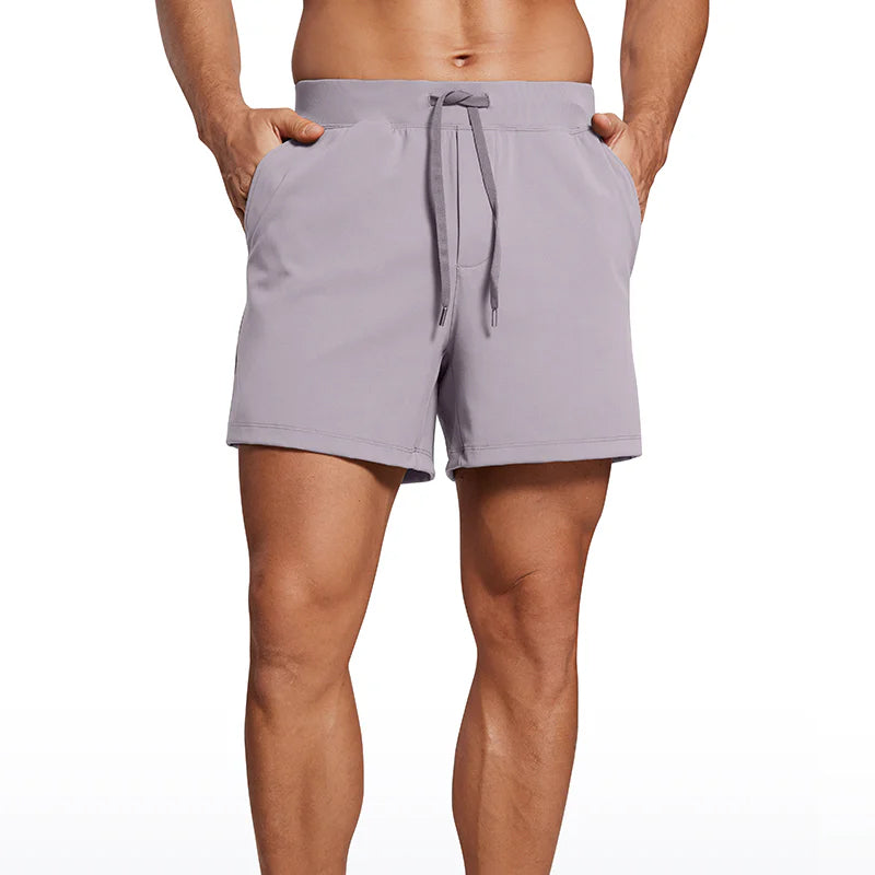 men's 5 inch four-way stretch workout shorts, view 7 - MRSLM