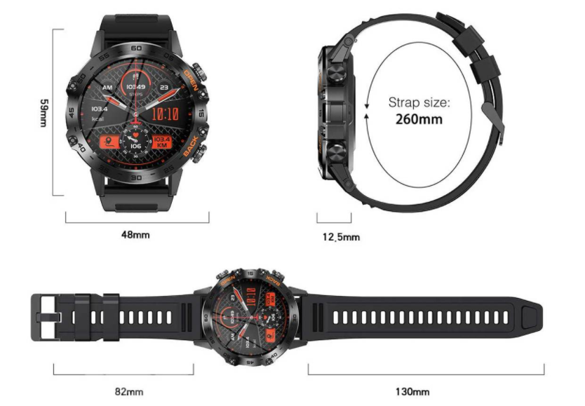 Fashion Personality Outdoor Three-proof Call Watch