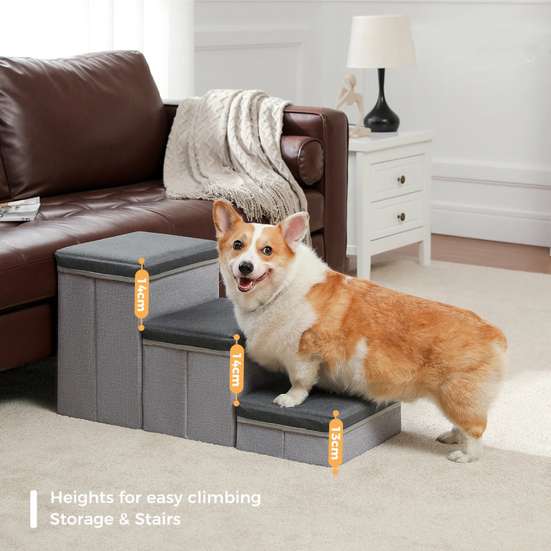 foldable pet steps with storage, view 9 - MRSLM