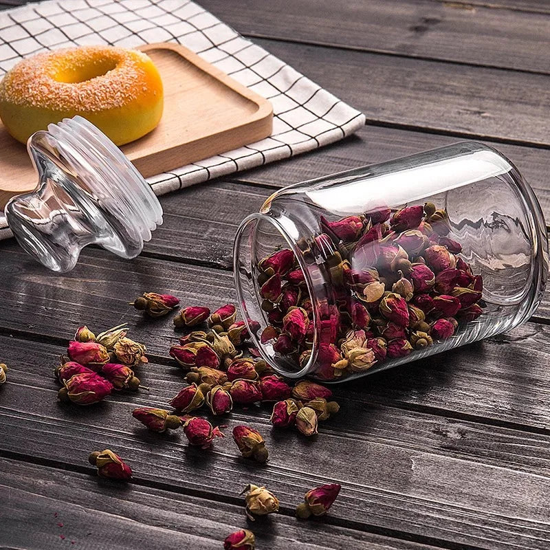 Portable glass tea storage jar, view 8 - MRSLM