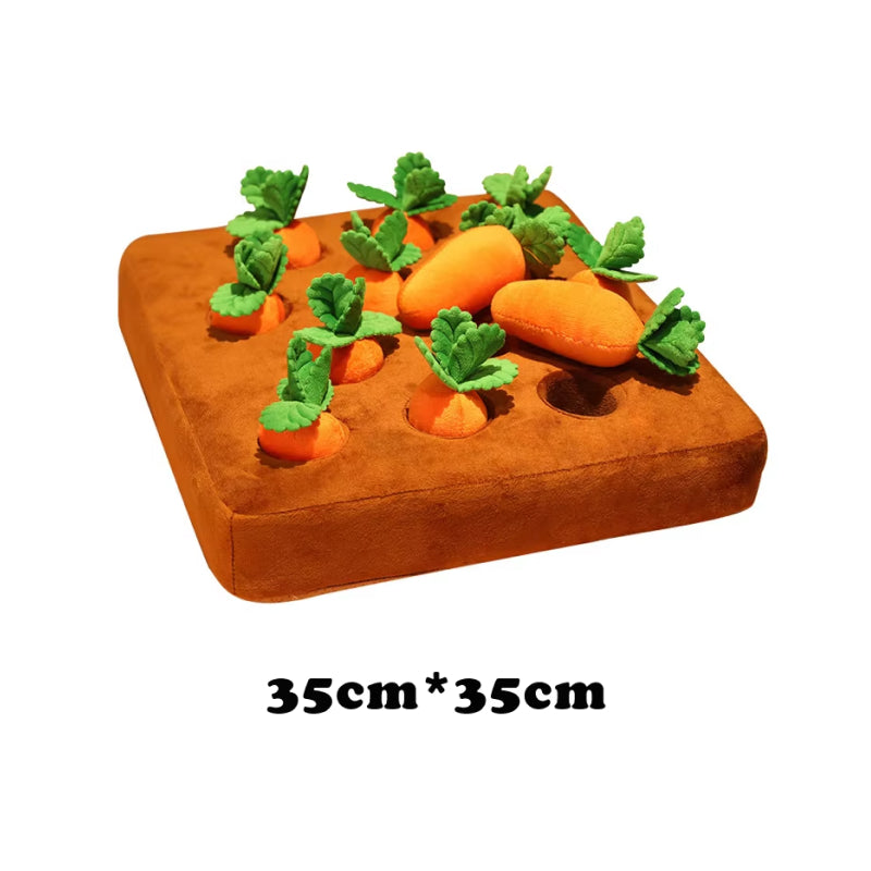 plush carrot snuffle mat chew toy, view 7 - MRSLM