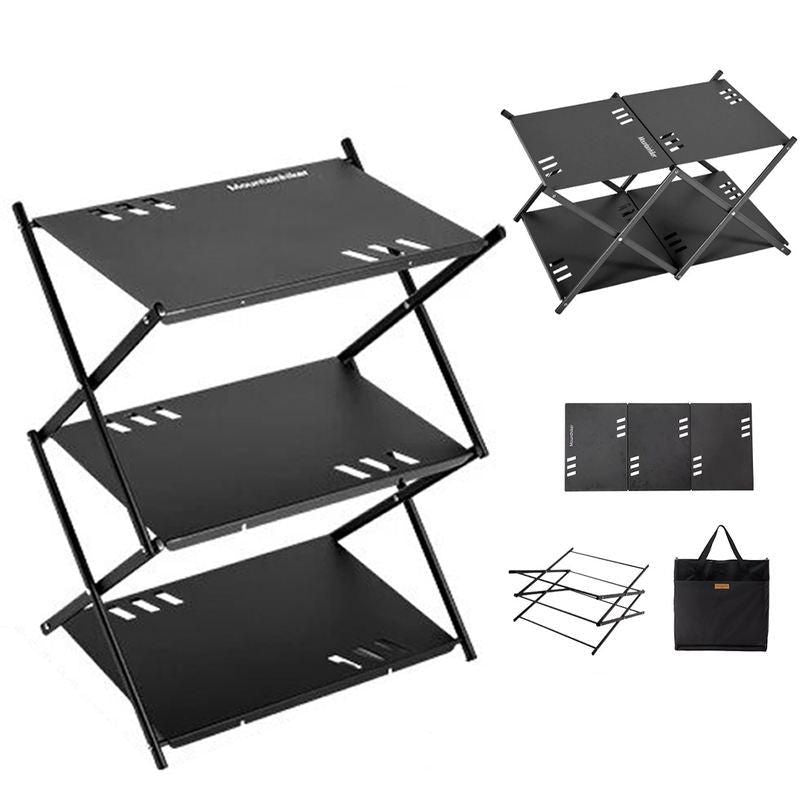 multi-level folding camping shelf, view 8 - MRSLM
