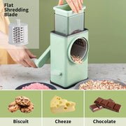 rotary vegetable grater with 3 drum blades, view 4 - MRSLM