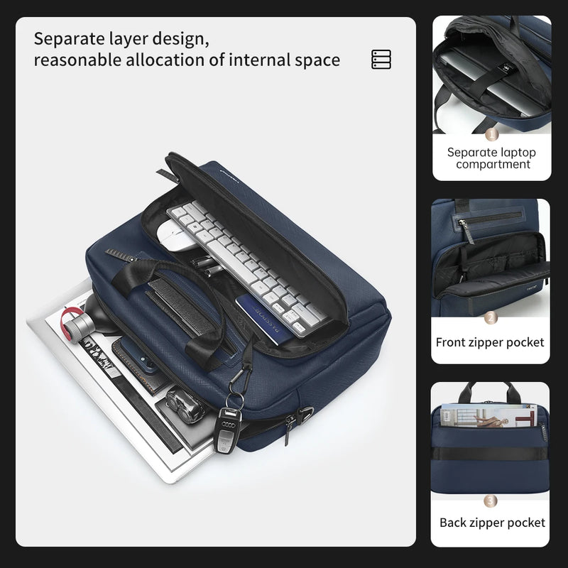 Pasta impermeável para laptop de 14,1" para homens