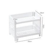 PP desktop double layer storage rack, view 2 - MRSLM