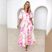 women's summer floral print dress, view 4 - MRSLM