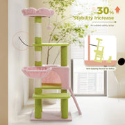 multi-level cat tree with hammock, view 7 - MRSLM