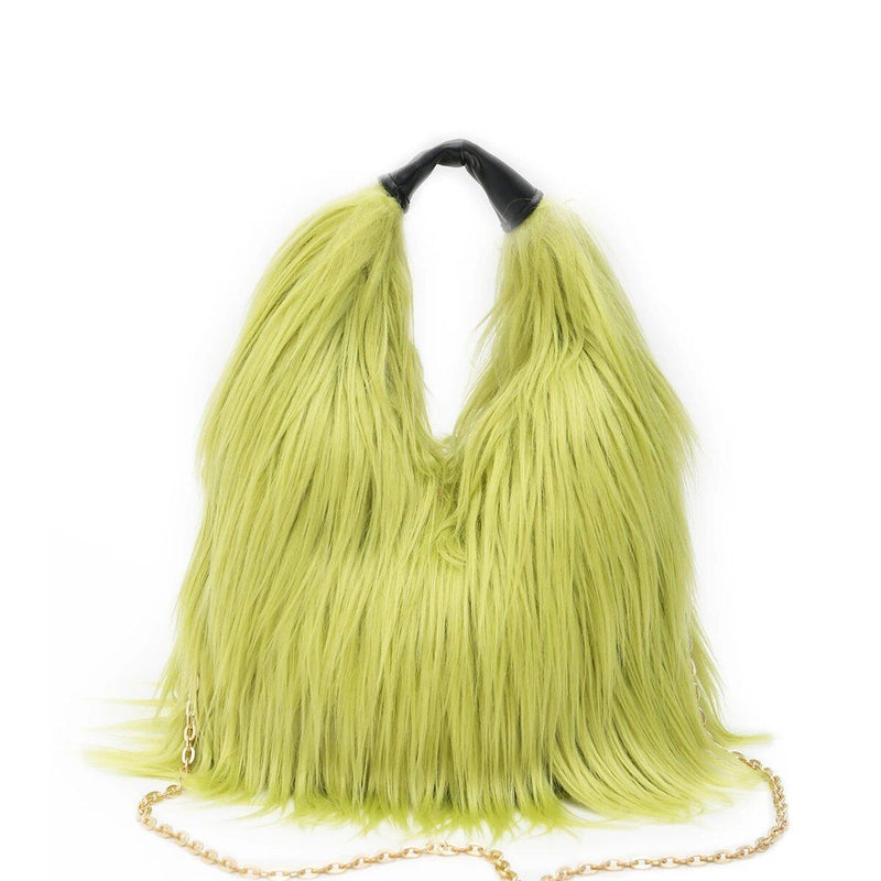 faux fur bucket bag, view 2 - MRSLM