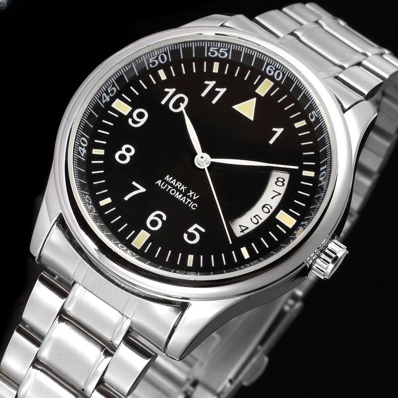 men's skeleton automatic watch, view 2 - MRSLM