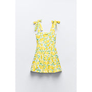 fruit print sleeveless beach dress, view 6 - MRSLM
