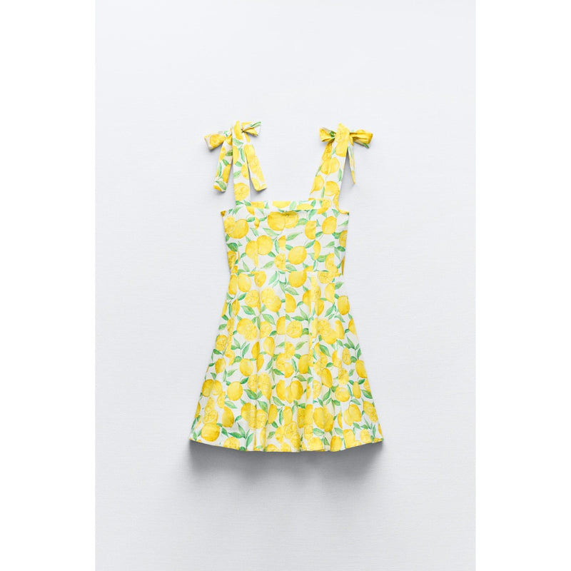 fruit print sleeveless beach dress, view 6 - MRSLM