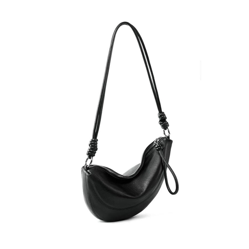soft leather minimalist crossbody bag, view 3 - MRSLM