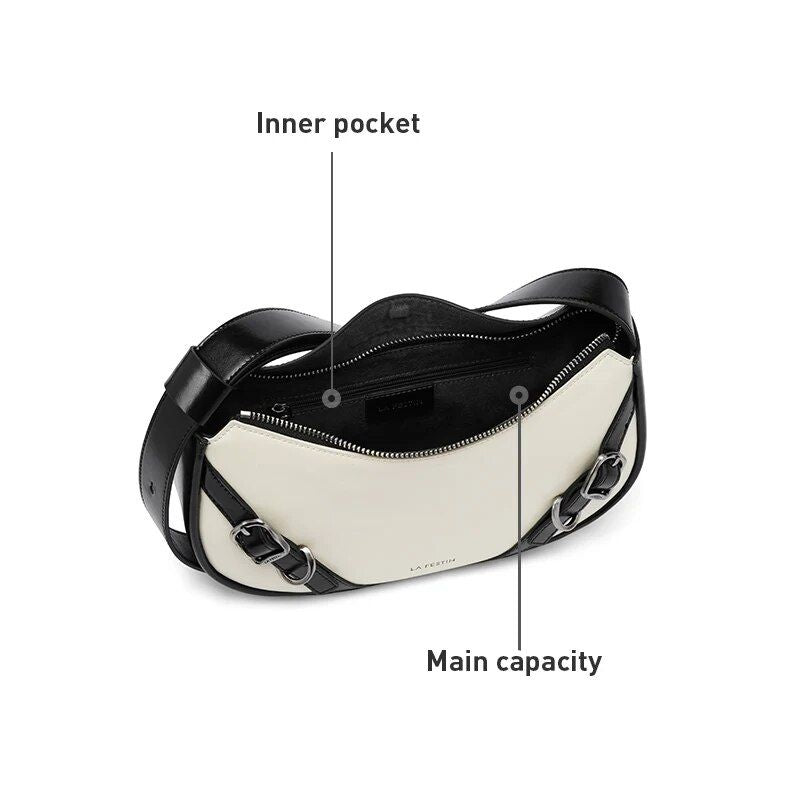 Bolsa Baguette elegante para ombro e transversal