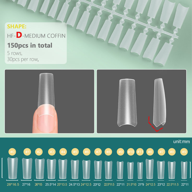 short half cover false nail tips, view 8 - MRSLM
