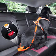 reflective nylon dog leash and seat belt, view 6 - MRSLM