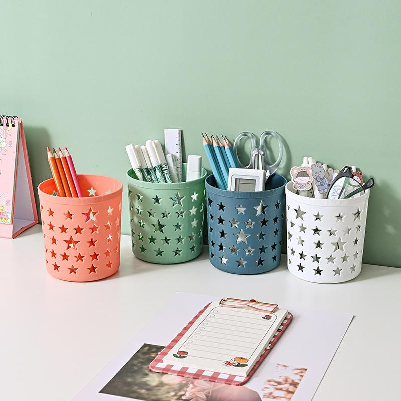 Hollow star pen holder desk organizer - MRSLM