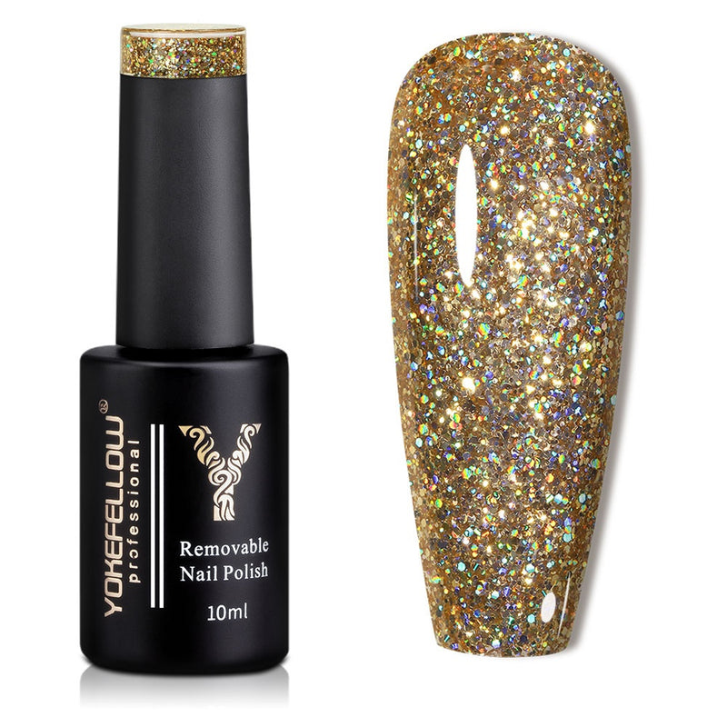 Esmalte em gel com glitter refletivo, 10ml