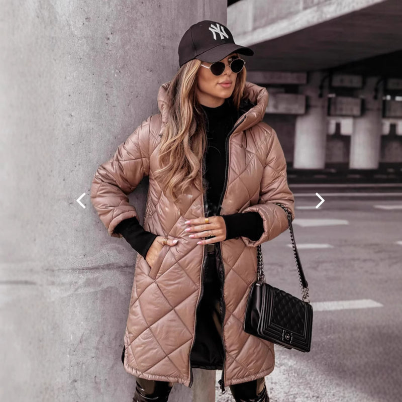 women's hooded cotton-padded jacket, view 3 - MRSLM