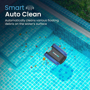 Solar-powered robotic pool skimmer, view 6 - MRSLM