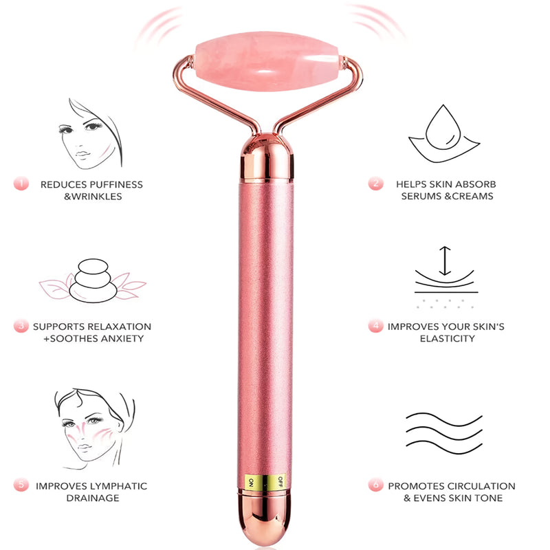 5-in-1 rose quartz face massager wand, view 8 - MRSLM