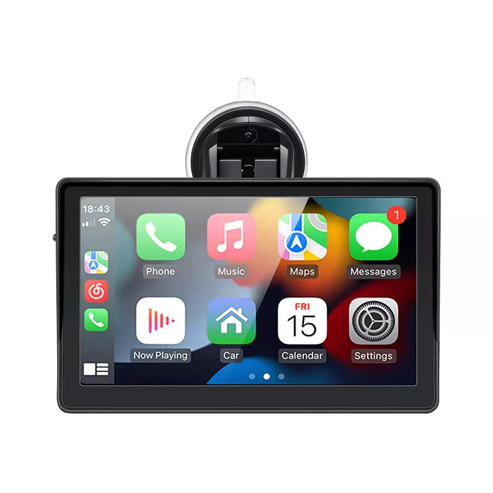 Universal 7" Touch Screen Car Multimedia Player with Wireless CarPlay and Android Auto
