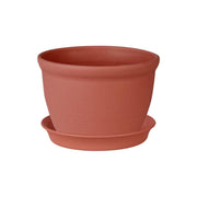 Round indoor plant pot with tray, view 5 - MRSLM