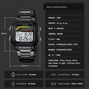 Men's military digital sport watch, view 13 - MRSLM