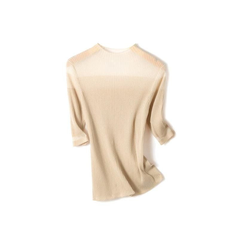 Elegantes Stricktop mit halben Ärmeln für Damen