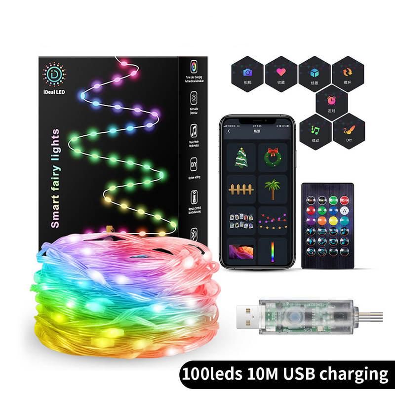 Intelligente LED-Lichterkette – USB-Anschluss, wasserdicht, verschiedene Modi