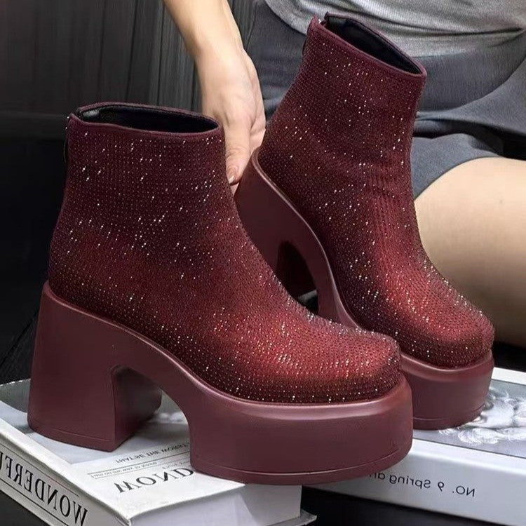 women's platform booties, view 3 - MRSLM