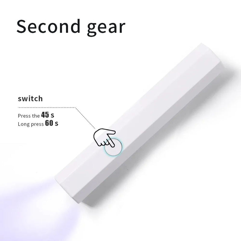 Portable UV LED mini nail dryer lamp, view 8 - MRSLM