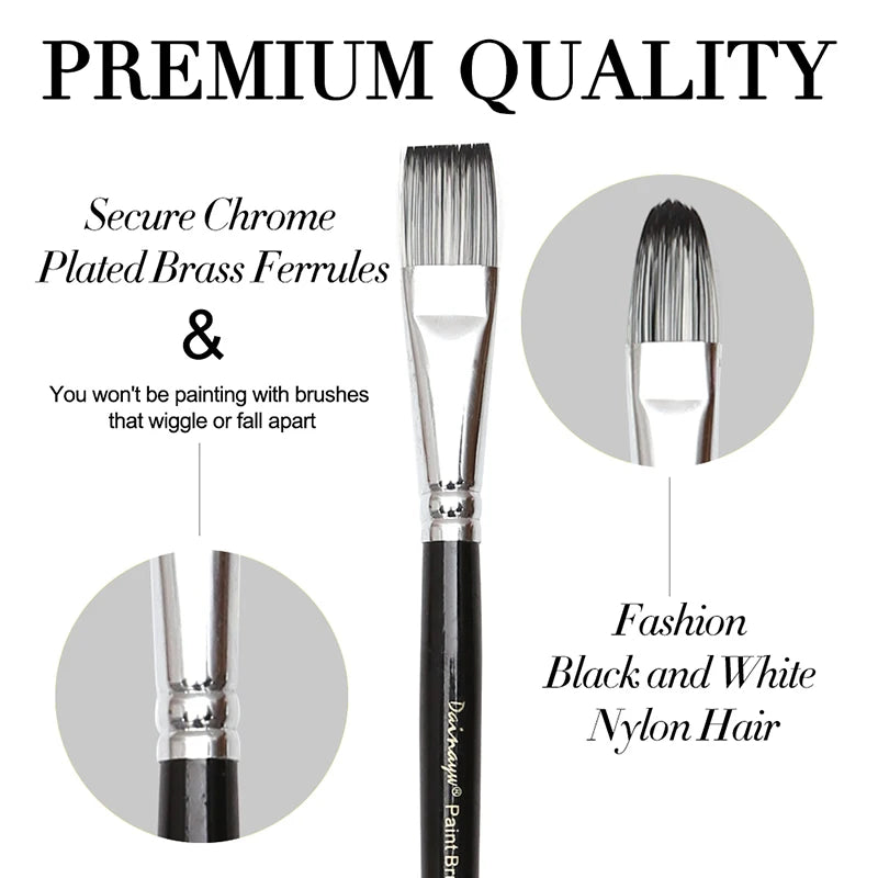 12-piece artist paint brush set, view 3 - MRSLM