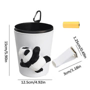 panda car trash can, view 3 - MRSLM