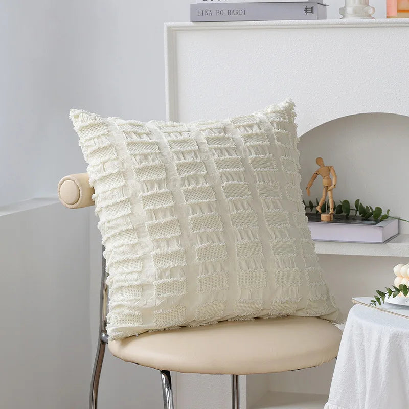 elegant green jacquard decorative pillow cover, view 3 - MRSLM