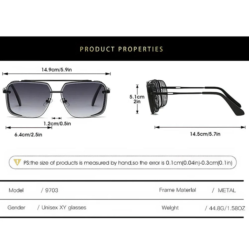 rectangle UV sunglasses, view 10 - MRSLM